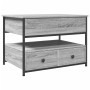 Mesa de centro madera ingeniería metal gris Sonoma 70x50x50 cm de , Mesas de centro - Ref: Foro24-845384, Precio: 97,48 €, De...