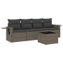 Garden sofa set with cushions 5 pieces gray synthetic rattan by , Garden sets - Ref: Foro24-3219889, Price: 337,06 €, Discoun...