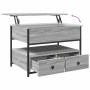 Mesa de centro madera ingeniería metal gris Sonoma 70x50x50 cm de , Mesas de centro - Ref: Foro24-845384, Precio: 97,48 €, De...