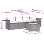 Garden sofa set with cushions 5 pieces gray synthetic rattan by , Garden sets - Ref: Foro24-3219889, Price: 337,06 €, Discoun...