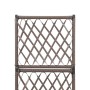 Trellis and flowerbed 1 pot brown synthetic rattan 30x30x107 cm by vidaXL, Pots and planters - Ref: Foro24-46936, Price: 63,4...