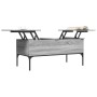 Mesa de centro madera ingeniería metal gris Sonoma 100x50x45cm de , Mesas de centro - Ref: Foro24-845414, Precio: 63,82 €, De...