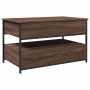 Oak brown metal engineered wood coffee table 85x50x50 cm by , Coffee table - Ref: Foro24-845390, Price: 103,93 €, Discount: %