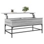 Mesa de centro madera ingeniería metal gris Sonoma 100x50x45 cm de , Mesas de centro - Ref: Foro24-845399, Precio: 66,01 €, D...