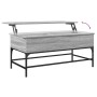 Mesa de centro madera ingeniería metal gris Sonoma 100x50x45 cm de , Mesas de centro - Ref: Foro24-845399, Precio: 66,01 €, D...