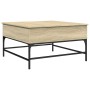 Mesa de centro madera ingeniería metal roble Sonoma 80x80x45 cm de , Mesas de centro - Ref: Foro24-845402, Precio: 77,50 €, D...