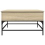 Mesa de centro madera ingeniería metal roble Sonoma 80x80x45 cm de , Mesas de centro - Ref: Foro24-845402, Precio: 77,50 €, D...