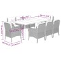 Garden dining set 9 pieces and brown synthetic rattan cushions by , Garden sets - Ref: Foro24-3211940, Price: 938,66 €, Disco...