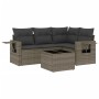 Gartensofa-Set mit Kissen, 5-teilig, graues synthetisches Rattan von , Gartensets - Ref: Foro24-3220119, Preis: 370,60 €, Rab...