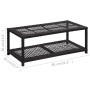 Schwarze Schuhbank aus synthetischem Rattan, 80 x 40 x 30 cm von vidaXL, Schuhregale und Schuhorganisatoren - Ref: Foro24-469...