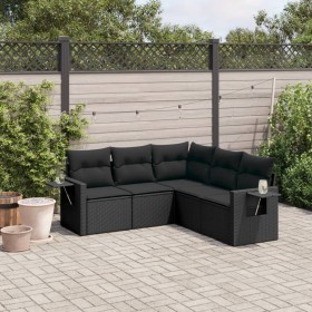 5-piece garden furniture set and black synthetic rattan cushions by , Garden sets - Ref: Foro24-3220144, Price: 341,37 €, Dis...