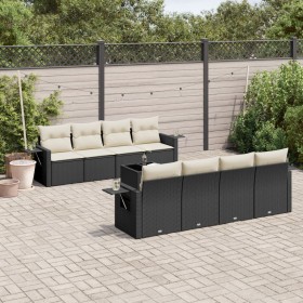 8-teiliges Gartensofa-Set und schwarze synthetische Rattankissen von , Gartensets - Ref: Foro24-3219945, Preis: 583,06 €, Rab...