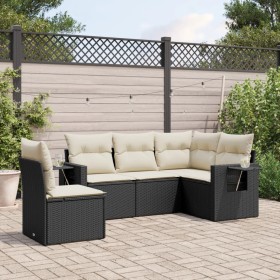 5-teiliges Gartenmöbel-Set und schwarze synthetische Rattankissen von , Gartensets - Ref: Foro24-3220165, Preis: 348,63 €, Ra...