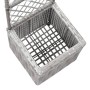 Gitter und Blumenbeet 1 Topf graues synthetisches Rattan 30x30x107 cm von vidaXL, Töpfe und Pflanzgefäße - Ref: Foro24-46933,...