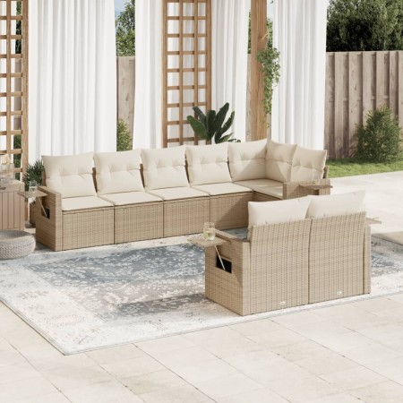 Garden sofa set with beige cushions 8 pcs PE rattan by , Garden sets - Ref: Foro24-3220417, Price: 673,62 €, Discount: %