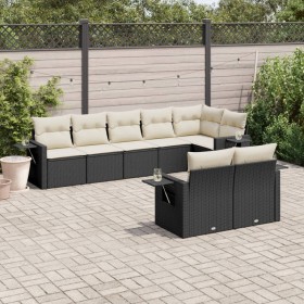 8-teiliges Gartensofa-Set und schwarze synthetische Rattankissen von , Gartensets - Ref: Foro24-3220415, Preis: 564,44 €, Rab...