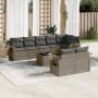 Set de muebles de jardín 9 pzas y cojines ratán sintético gris de , Conjuntos de jardín - Ref: Foro24-3220429, Precio: 669,11...