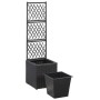 Lattice and flowerbed 1 black synthetic rattan pot 30x30x107 cm by vidaXL, Pots and planters - Ref: Foro24-46930, Price: 63,8...