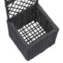 Lattice and flowerbed 1 black synthetic rattan pot 30x30x107 cm by vidaXL, Pots and planters - Ref: Foro24-46930, Price: 63,8...