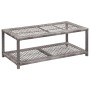 Synthetic gray rattan shoe bench 80x40x30 cm by vidaXL, Shoe racks and shoe organizers - Ref: Foro24-46979, Price: 80,99 €, D...