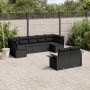 8-teiliges Gartensofa-Set und schwarze synthetische Rattankissen von , Gartensets - Ref: Foro24-3220614, Preis: 585,76 €, Rab...