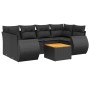 7-piece garden dining set and black synthetic rattan cushions by , Garden sets - Ref: Foro24-3257231, Price: 498,99 €, Discou...