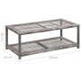 Synthetic gray rattan shoe bench 80x40x30 cm by vidaXL, Shoe racks and shoe organizers - Ref: Foro24-46979, Price: 80,99 €, D...