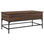 Mesa de centro madera ingeniería metal roble marrón 100x50x45cm de , Mesas de centro - Ref: Foro24-845400, Precio: 66,91 €, D...