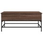 Brown oak metal engineered wood coffee table 100x50x45cm by , Coffee table - Ref: Foro24-845400, Price: 66,91 €, Discount: %