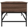 Brown oak metal engineered wood coffee table 100x50x45cm by , Coffee table - Ref: Foro24-845400, Price: 66,91 €, Discount: %