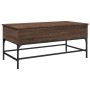 Mesa de centro madera ingeniería metal roble marrón 100x50x45cm de , Mesas de centro - Ref: Foro24-845400, Precio: 66,91 €, D...