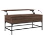 Brown oak metal engineered wood coffee table 100x50x45cm by , Coffee table - Ref: Foro24-845400, Price: 66,91 €, Discount: %