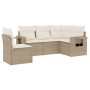 Garden sofa set with cushions 5 pieces beige synthetic rattan by , Garden sets - Ref: Foro24-3220167, Price: 462,45 €, Discou...