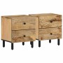 Nachttische 2 Stück aus massivem Mangoholz 40x33x46 cm von , Nachttische - Ref: Foro24-356890, Preis: 146,08 €, Rabatt: %