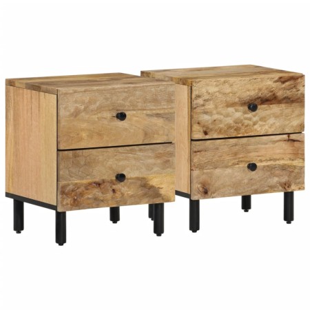 Nachttische 2 Stück aus massivem Mangoholz 40x33x46 cm von , Nachttische - Ref: Foro24-356890, Preis: 145,99 €, Rabatt: %