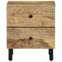 Mesitas de noche 2 uds madera maciza de mango 40x33x46 cm de , Mesitas de noche - Ref: Foro24-356890, Precio: 145,99 €, Descu...