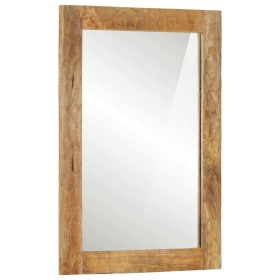 Badezimmerspiegel aus massivem Akazienholz und Glas 50x70x2,5 cm von , Spiegel - Ref: Foro24-356922, Preis: 89,99 €, Rabatt: %