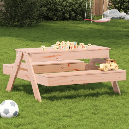 Mesa de pícnic con arenero de niños madera maciza Douglas de , Mesas de jardín - Ref: Foro24-832595, Precio: 89,82 €, Descuen...