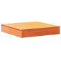 Arenero con tapa madera maciza de pino marrón 111x111x19,5 cm de , Cajones de arena - Ref: Foro24-844658, Precio: 85,99 €, De...