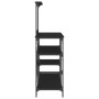 Estantería de cocina madera ingeniería metal negro 90x40x132 cm de , Contenedores para utensilios de cocina - Ref: Foro24-845...