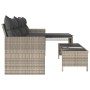 L-förmiges Gartensofa mit Tisch und hellgrauen PE-Rattankissen von , Outdoor-Sofas - Ref: Foro24-365577, Preis: 245,24 €, Rab...