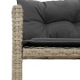 L-förmiges Gartensofa mit Tisch und hellgrauen PE-Rattankissen von , Outdoor-Sofas - Ref: Foro24-365577, Preis: 245,24 €, Rab...