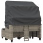 2 seater garden sofa with awning and gray PE rattan stools by , Outdoor sofas - Ref: Foro24-365783, Price: 427,29 €, Discount: %