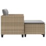 2 seater garden sofa with awning and beige PE rattan stools by , Outdoor sofas - Ref: Foro24-365795, Price: 288,68 €, Discoun...