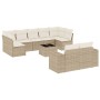 Gartensofa-Set mit beigen Kissen, 10-teilig, synthetisches Rattan von , Gartensets - Ref: Foro24-3255365, Preis: 909,74 €, Ra...