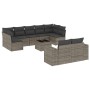 10-teiliges Gartensofa-Set mit grauen synthetischen Rattankissen von , Gartensets - Ref: Foro24-3255367, Preis: 696,40 €, Rab...