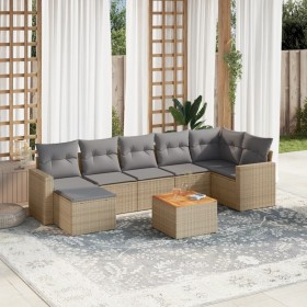 Gartensofa-Set mit beigen Kissen 8 Stück PE-Rattan von , Modulare Sofas für den Außenbereich - Ref: Foro24-3224232, Preis: 53...