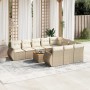 11-teiliges Gartensofa-Set mit beigen synthetischen Rattankissen von , Gartensets - Ref: Foro24-3257514, Preis: 793,48 €, Rab...