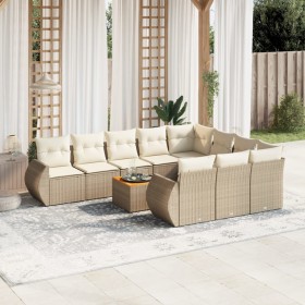 11-teiliges Gartensofa-Set mit beigen synthetischen Rattankissen von , Gartensets - Ref: Foro24-3257514, Preis: 790,43 €, Rab...