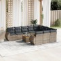 11-teilige Gartensofagarnitur und graue synthetische Rattankissen von , Gartensets - Ref: Foro24-3257516, Preis: 705,95 €, Ra...